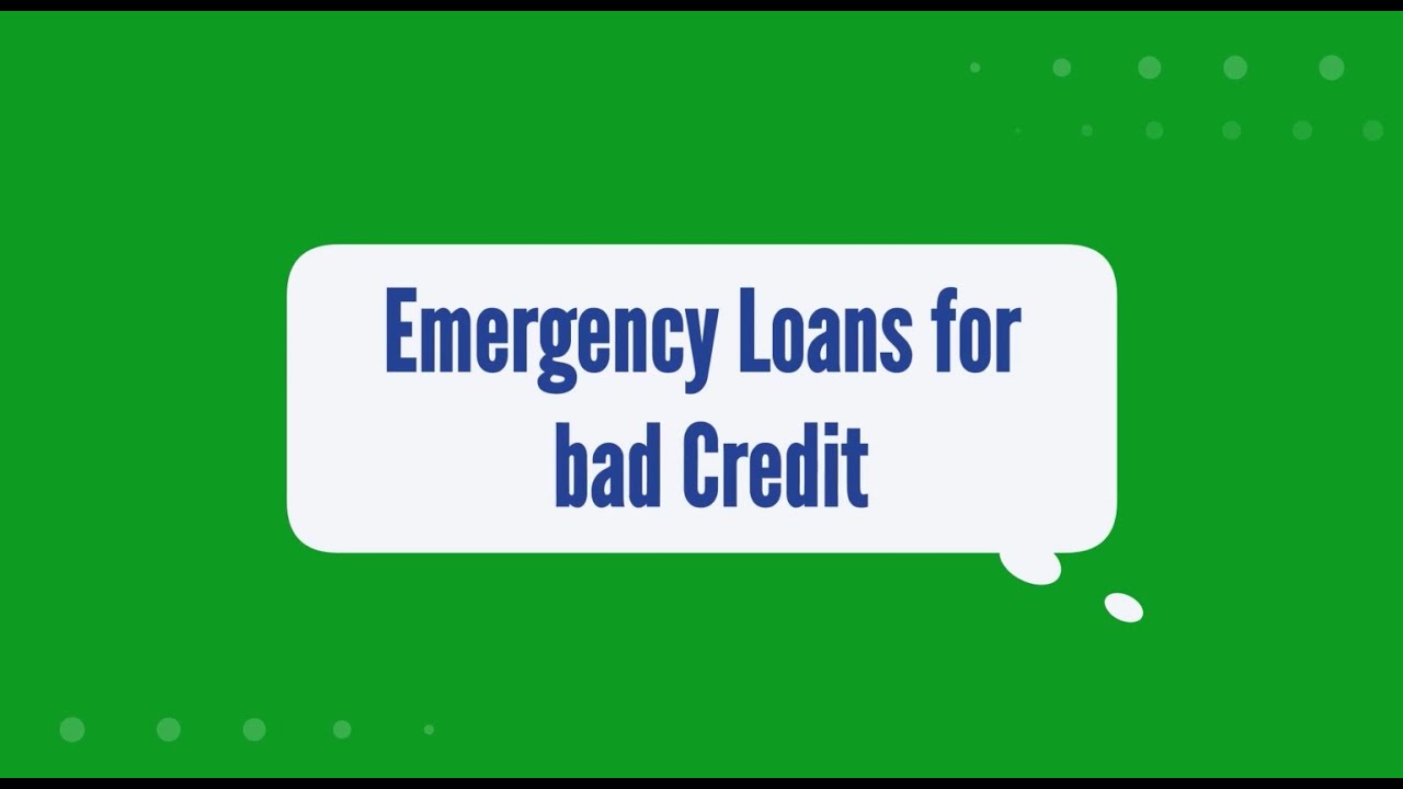 Bad Credit Personal Loans Due To An Emergency