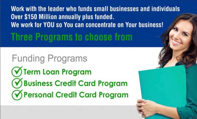 Personal Loan, Credit, Business Term Loans and SBA Funding